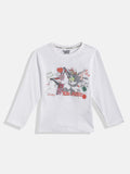 Happy Faces Girls Tom & Jerry Printed Pure Cotton T-shirt
