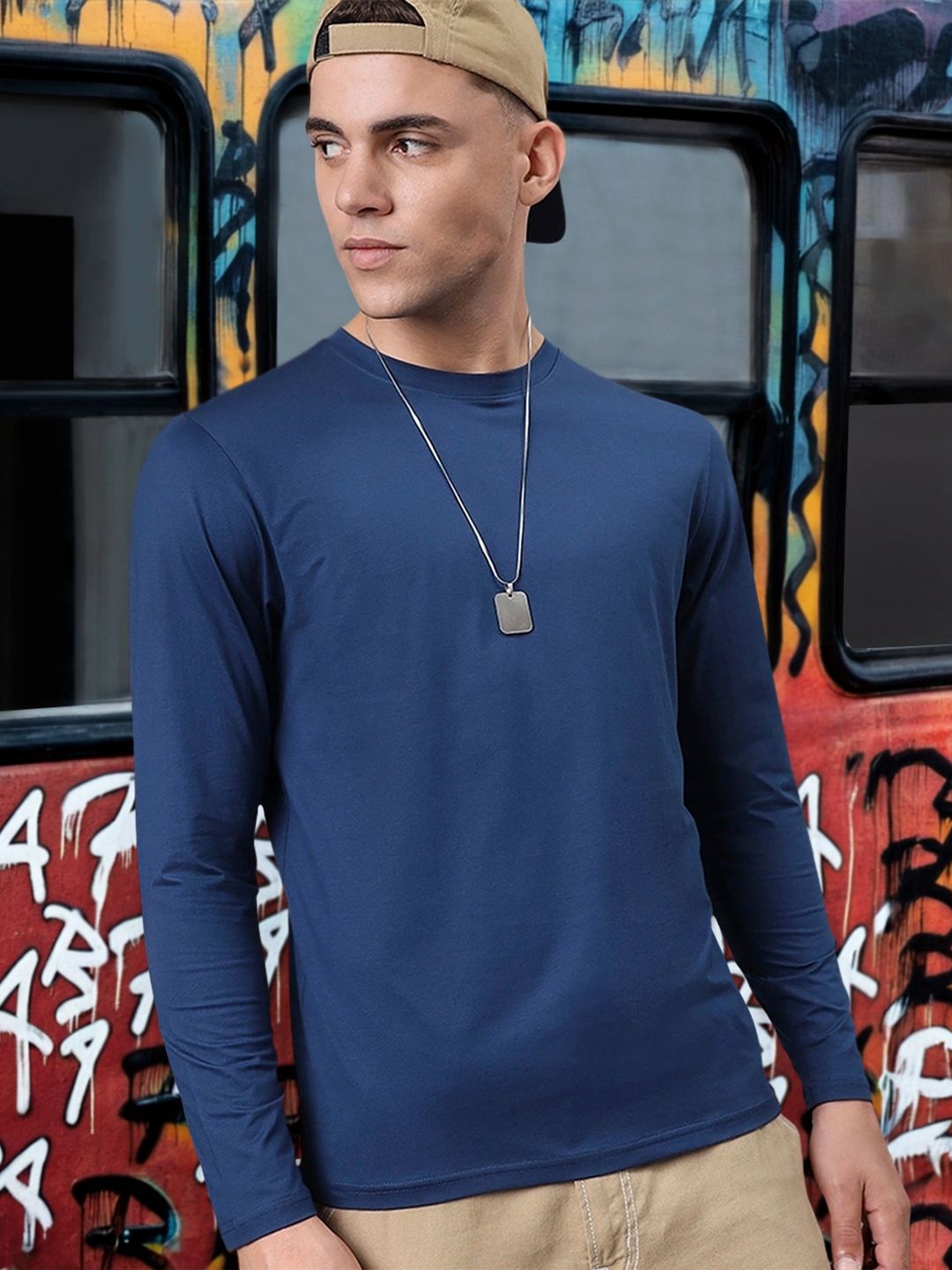 Bewakoof Round Neck Cotton Casual T-shirt