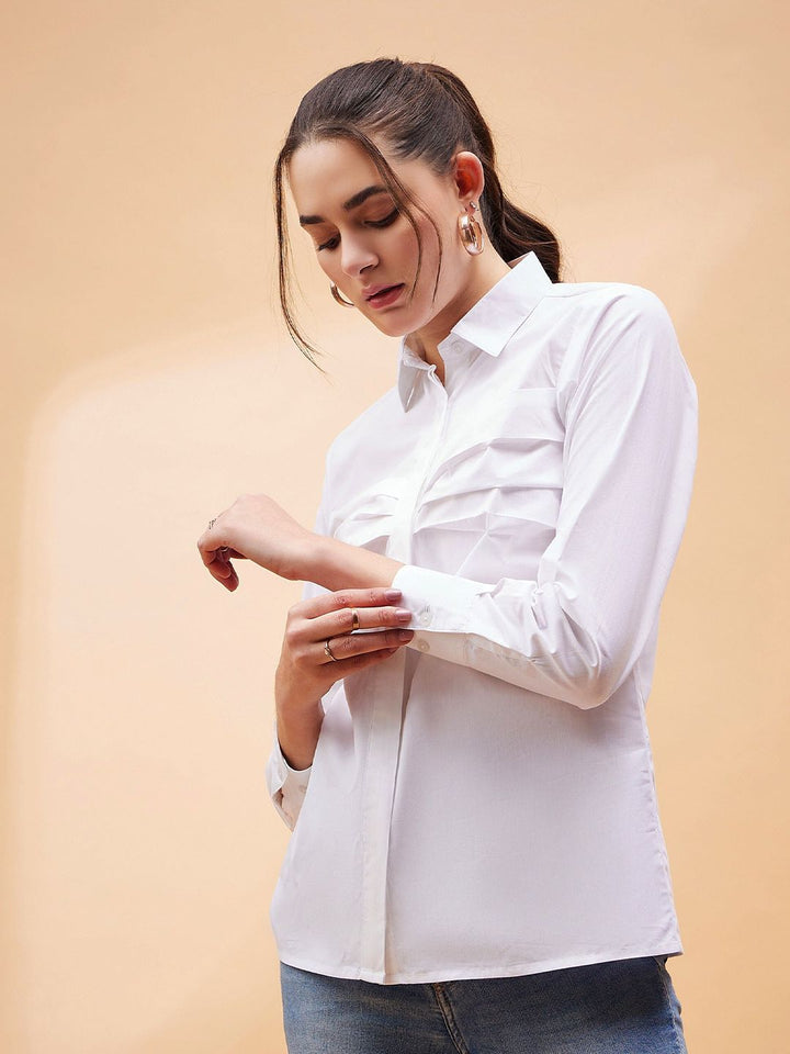 SASSAFRAS BASICS Comfort Spread Collar Long Sleeves Cotton Casual Shirt