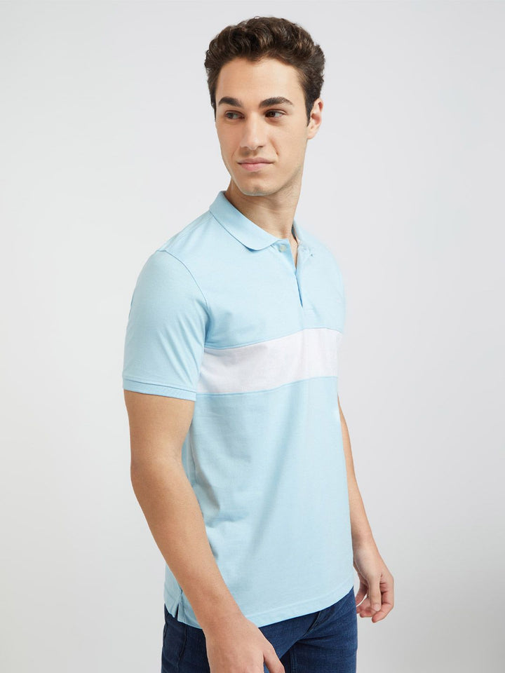 Park Avenue Cotton Rich Striped Polo Collar Slim Fit T-shirt