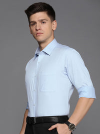 Raymond Pure Cotton Self Design Slim Fit Textured Formal Shirt