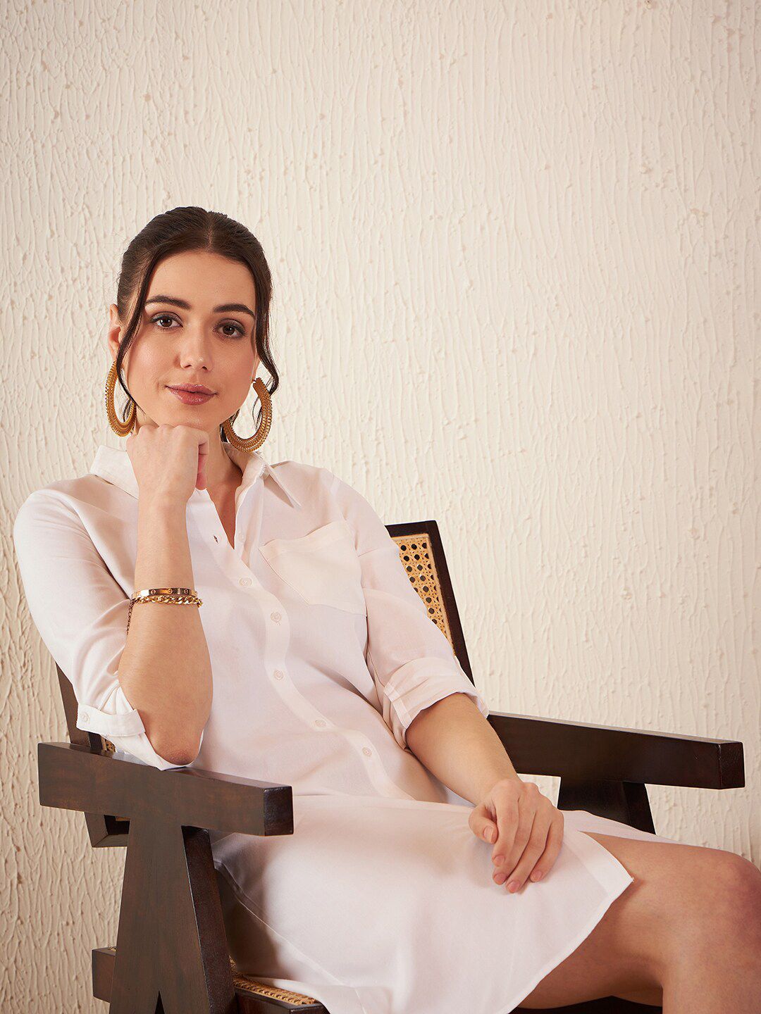 DENNISON Shirt Collar Shirt Dress