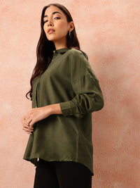 all about you Drop-Shoulder Sleeves Regular Fit Casual Shirt
