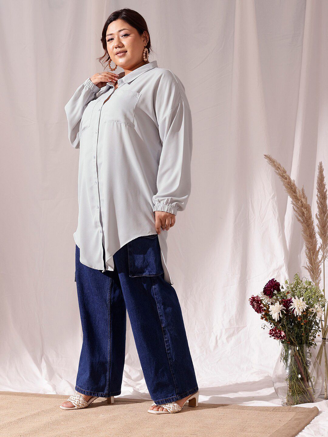 CURVY STREET Plus Size Comfort Casual Shirt