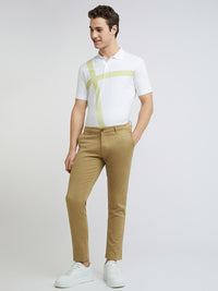 Park Avenue Striped Polo Collar Slim Fit T-shirt