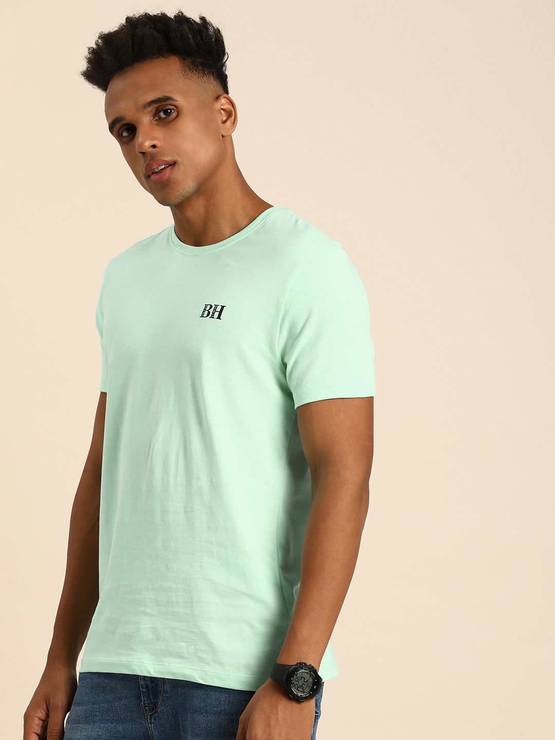 Being Human Pure Cotton Round Neck Casual T-shirt