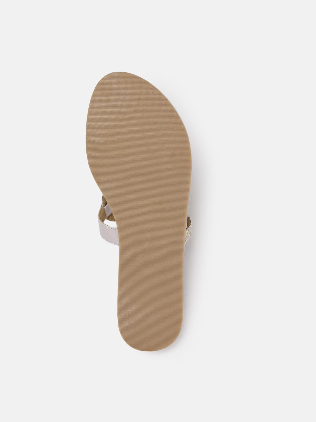 DressBerry Women Braided Striped Open- Toe Flats