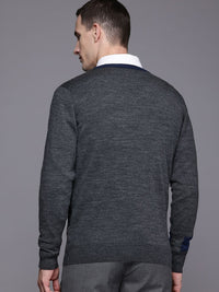 Raymond Contemporary Fit Colourblocked Sweaters