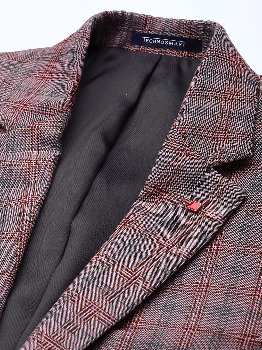 Raymond Men Contemporary Fit Checked Formal Blazer