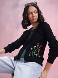 DressBerry Floral Embroidered Cardigan
