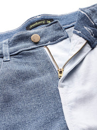 DressBerry Women Straight Fit Colourblocked Panaeled Straight Fit Stretchable Jeans