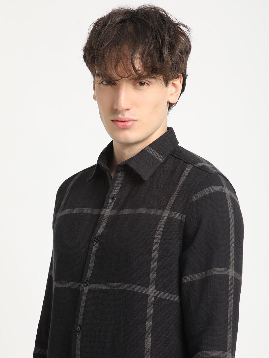 THE BEAR HOUSEM Checked Slim Fit Casual Shirt