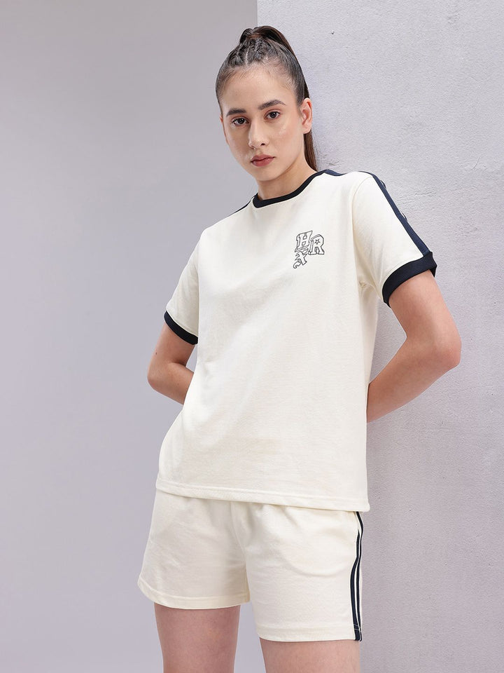 HRX by Hrithik Roshan Side Striped Detail T-shirt With Shorts
