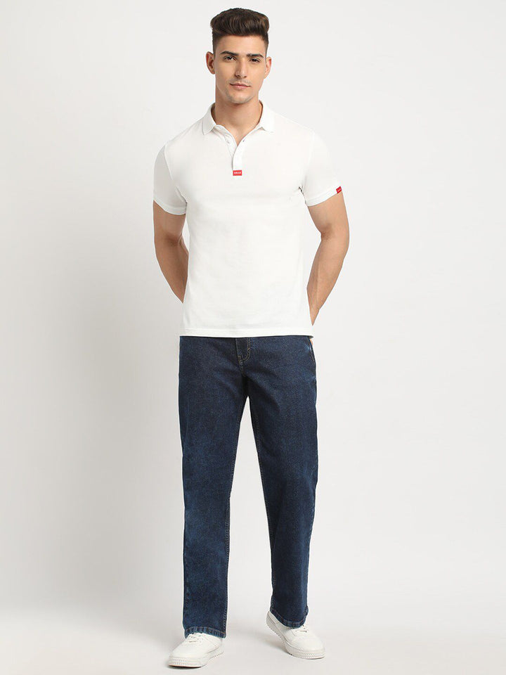 THE BEAR HOUSE Polo Collar Short Sleeves Slim Fit T-shirt