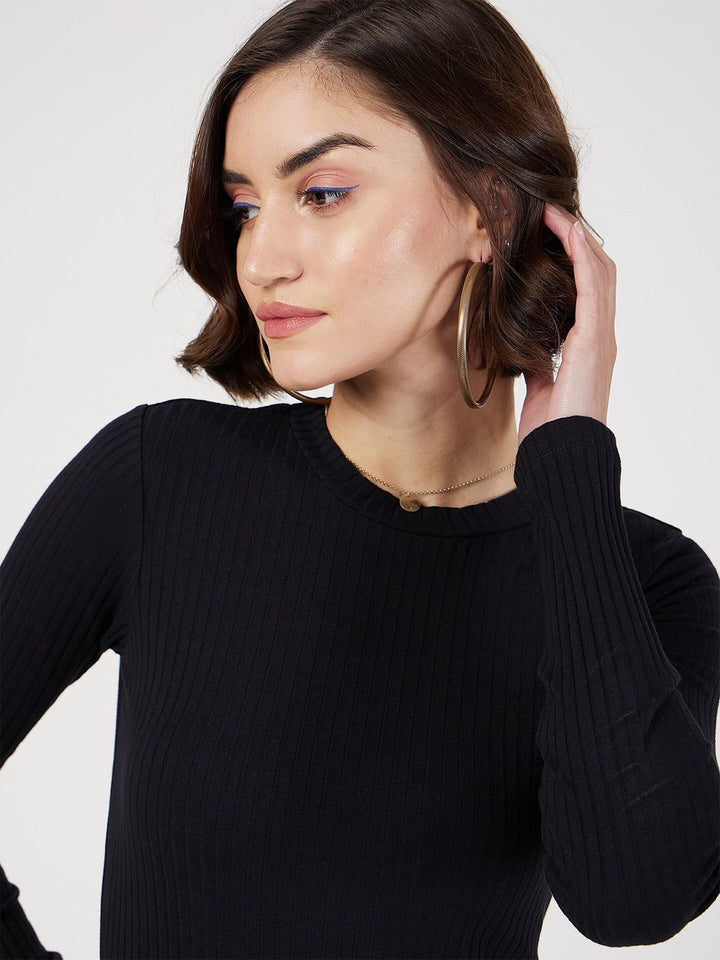 SASSAFRAS Long Sleeve Bodycon Midi Dress