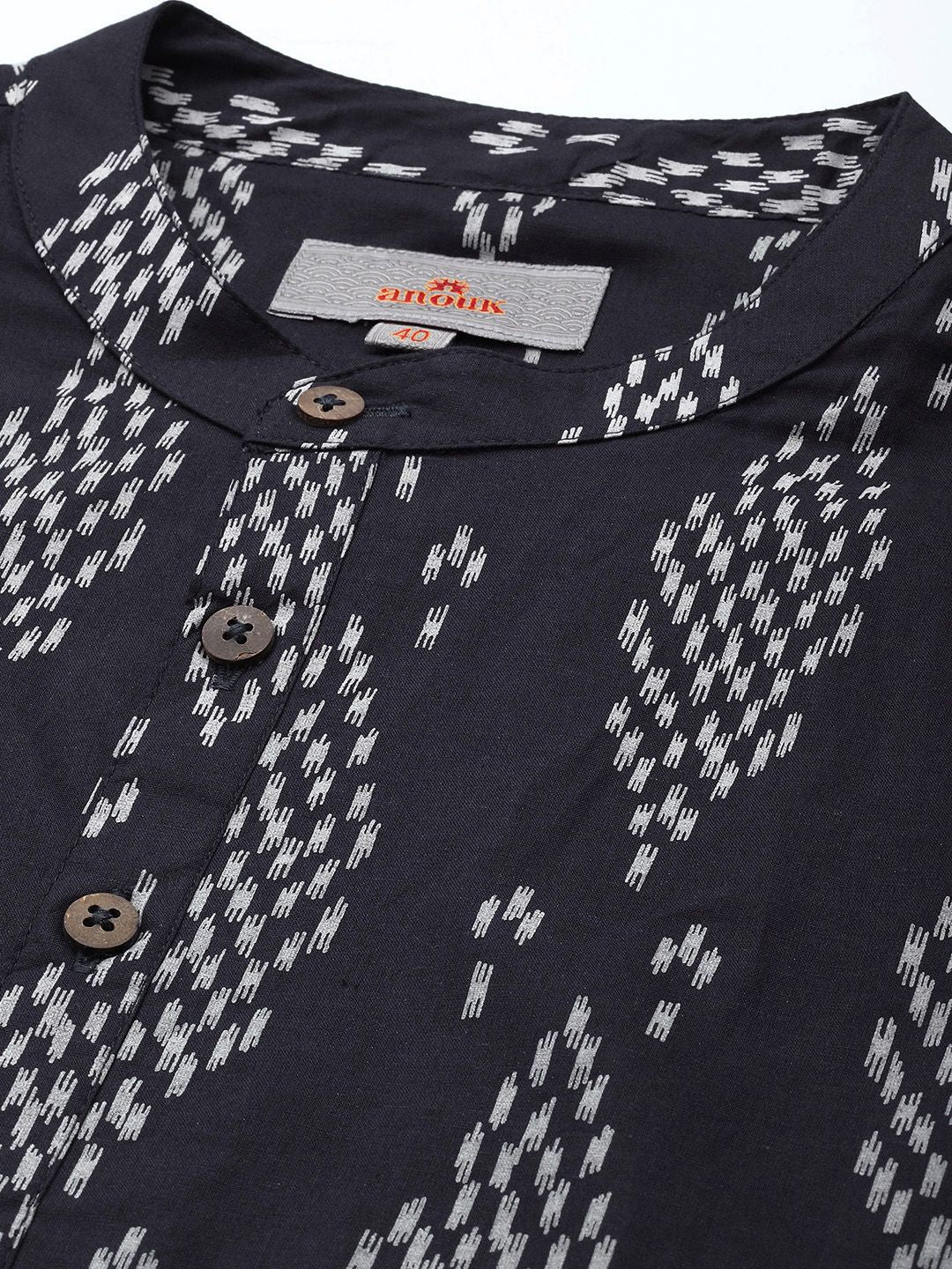 Anouk Men Ethnic Motifs Printed Block Print Short Kurta
