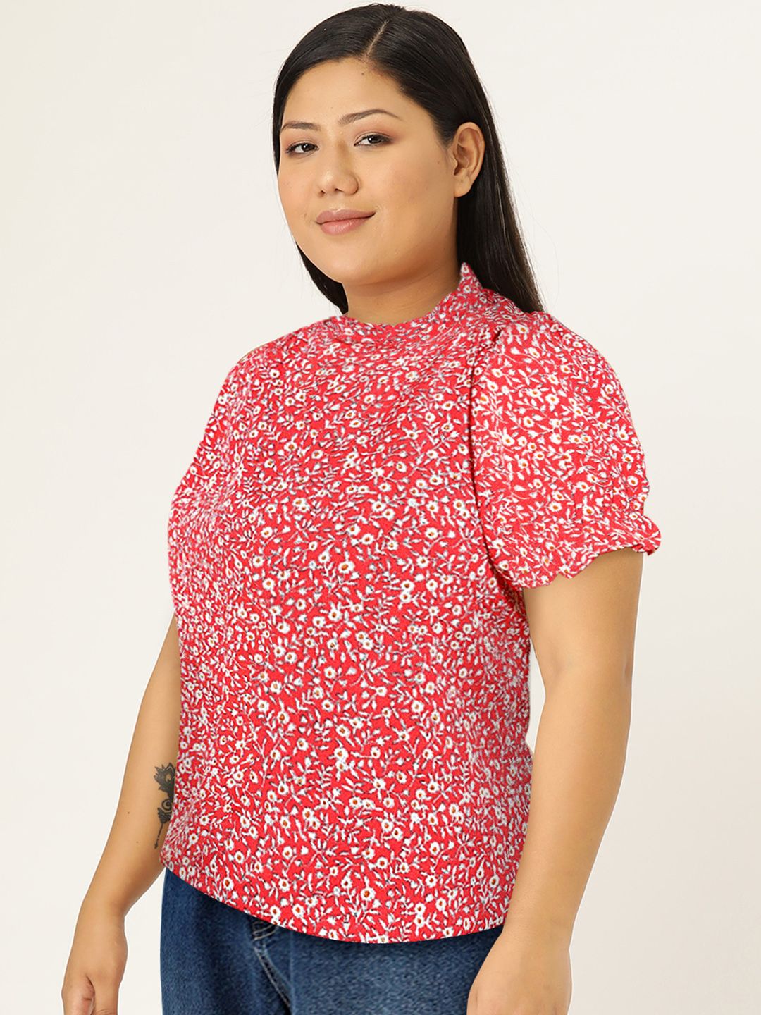 Berrylush Red Floral Vacay Attire