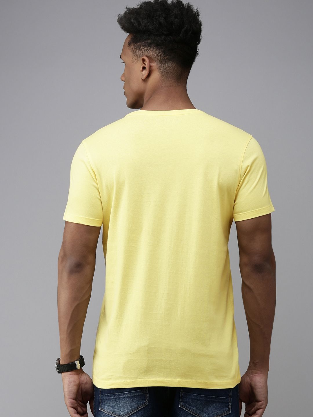 SPYKAR Brand Logo Printed Pure Cotton Slim Fit T-shirt