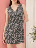 DressBerry Cute Feminine Floral Fantasy Printed A-Line Mini Dress