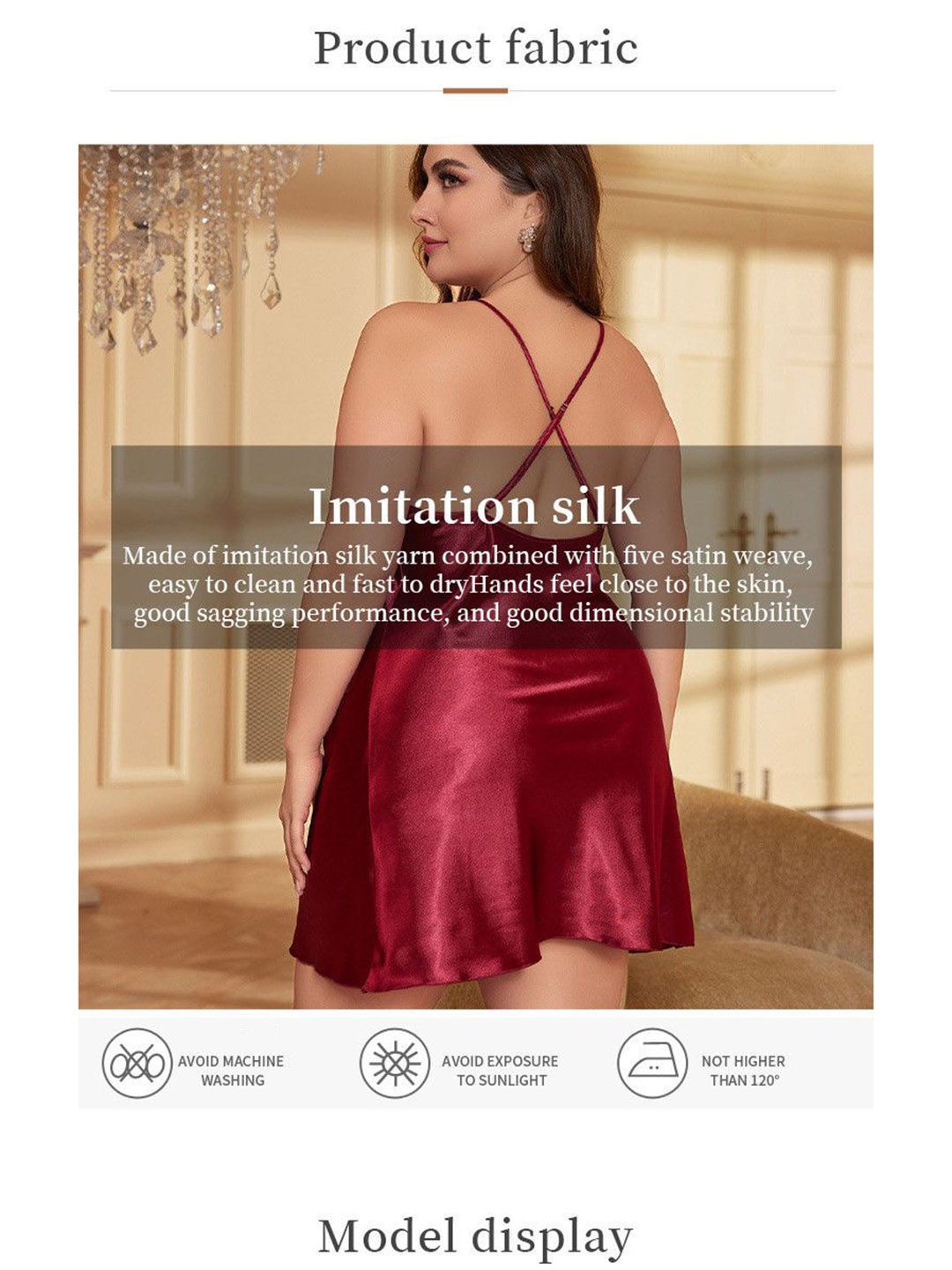 DressBerry Shoulder Straps Sleeveless Nightdress