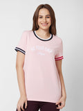 SPYKAR Women Pink Printed T-shirt