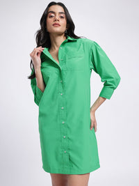 DressBerry Verdant Vogue Shirt Style Dress