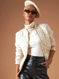 SASSAFRAS Mock Collar Quilted Jacket
