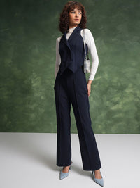 Tokyo Talkies Notched Lapel-Collar Waistcoat With Trousers
