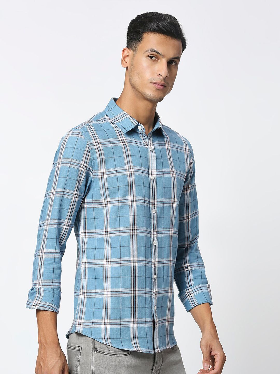 Being Human Slim Fit Tartan Checks Casual Shirt