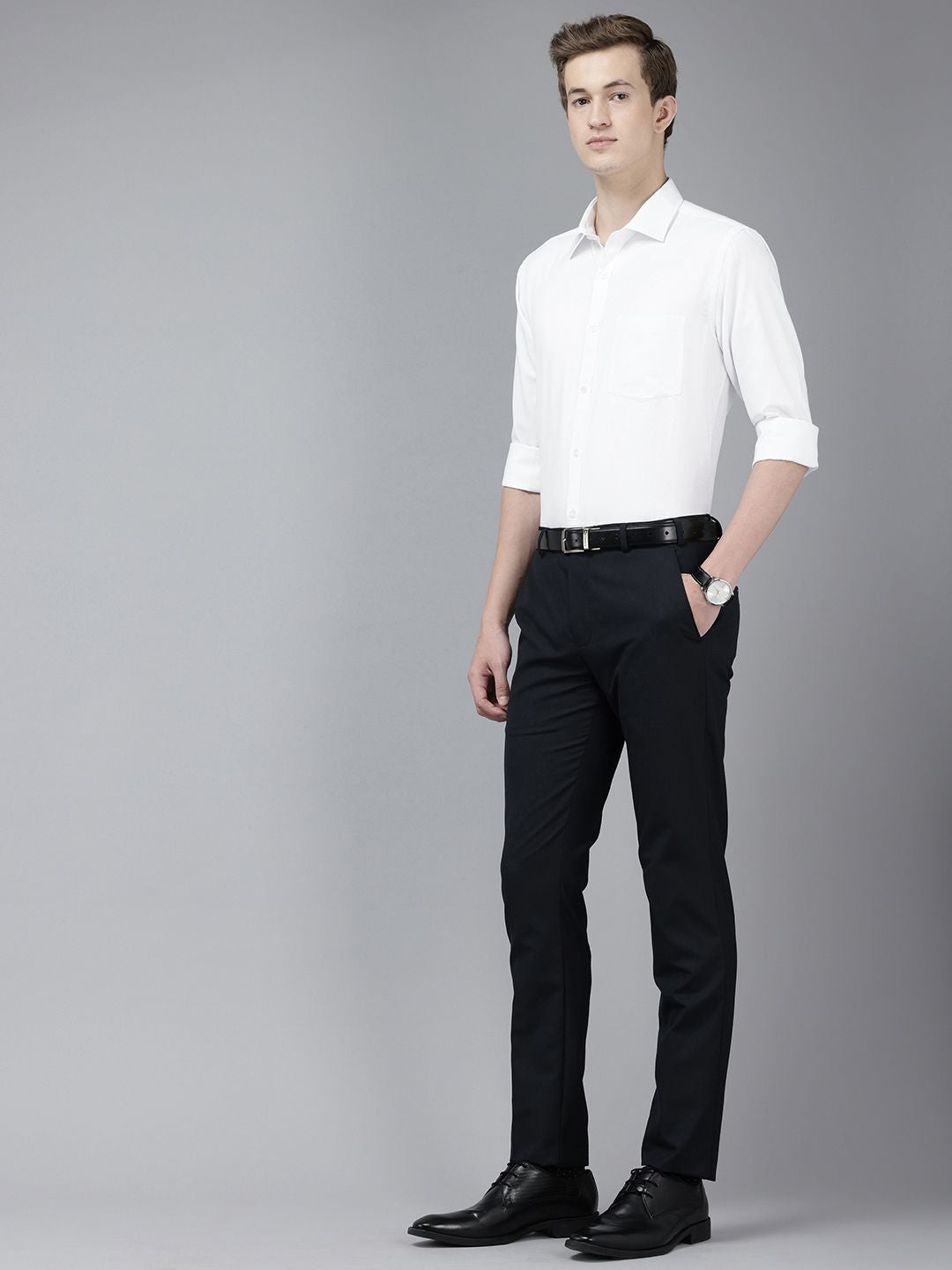 Park Avenue Slim Fit Textured Formal Shirt