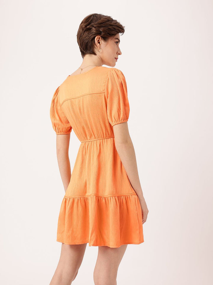 DressBerry Citrus Dream Minimalist Muse Tiered Dress
