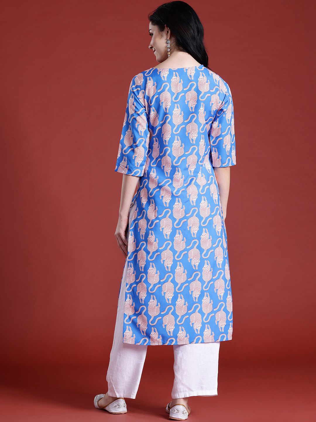 Anouk Animal Graphic Printed Straight Kurta