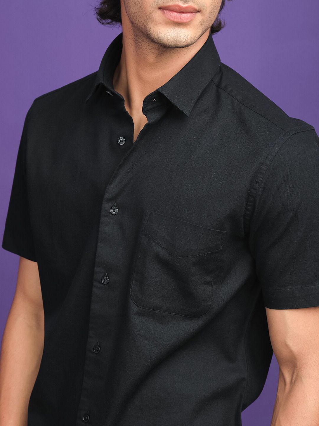 RARE RABBIT Men Darwin Slim Fit Opaque Cotton Shirt