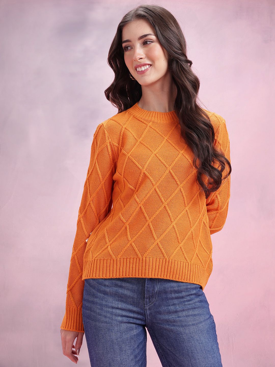 DressBerry Checked Acrylic Pullover