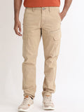 RARE RABBIT Men Cidar Regular Fit Mid-Rise Cotton Cargo Trouser