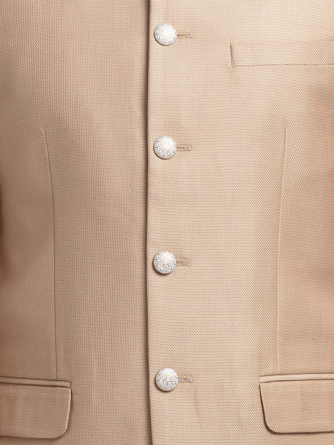 Raymond Men Woven Designed Single-Breasted Bandhgala Blazer Two-Piece Suit