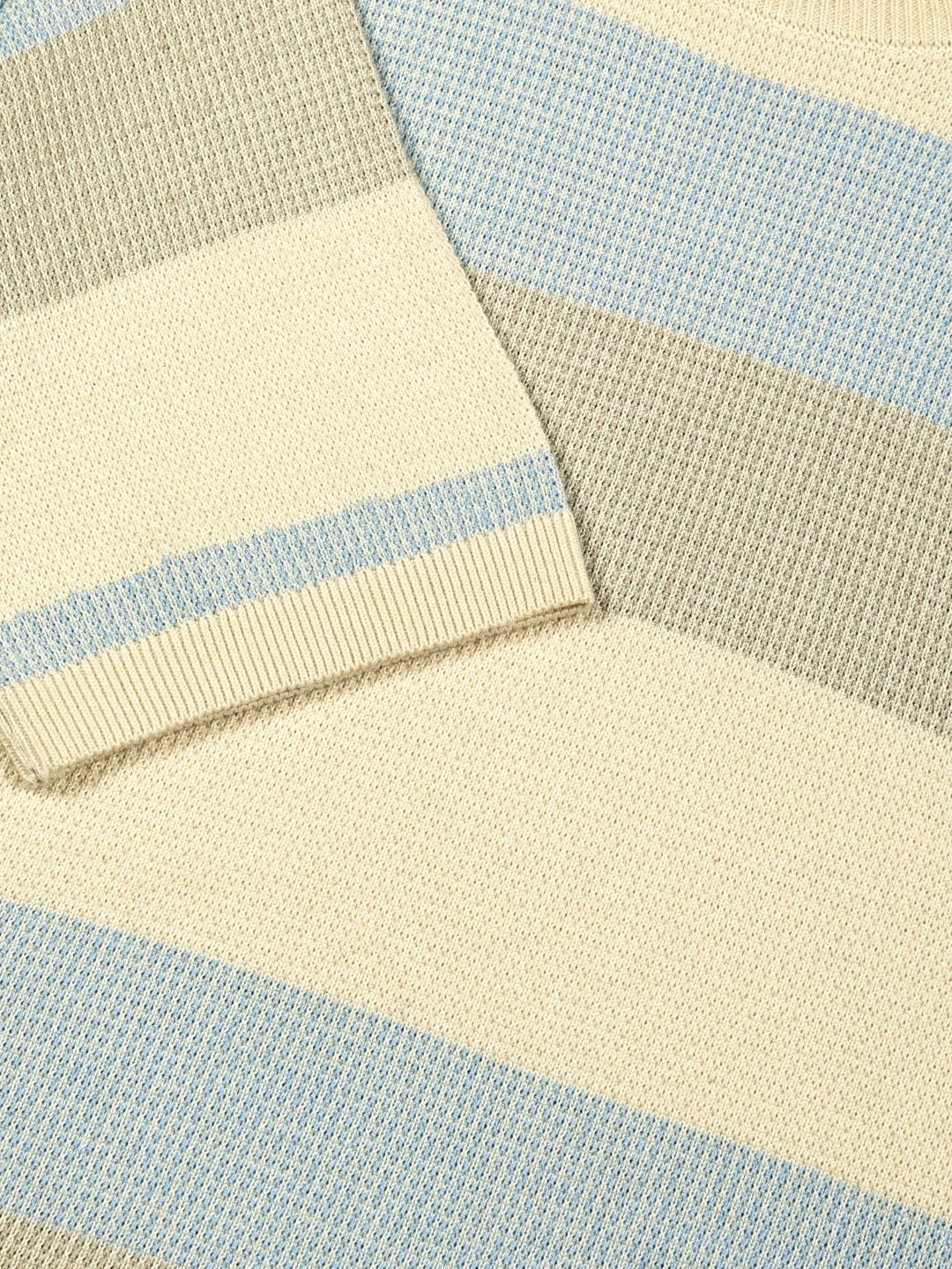 Thomas Scott Men Knit Striped Round Neck T-shirt