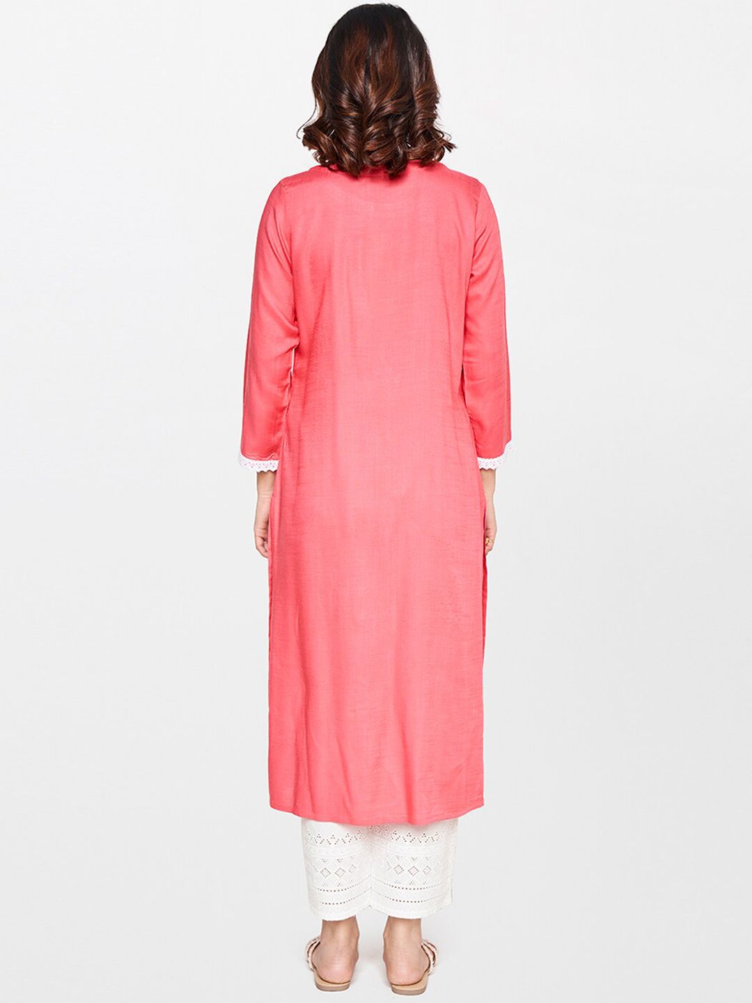 Global Desi Ethnic Motifs Embroidered Mirror Work Kurta