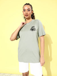 DILLINGER Women Graphic Printed Oversized T-shirt