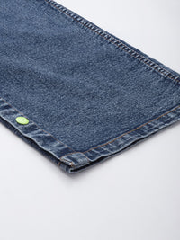 SASSAFRAS Women High-Rise Straight Fit Side Slit Jeans