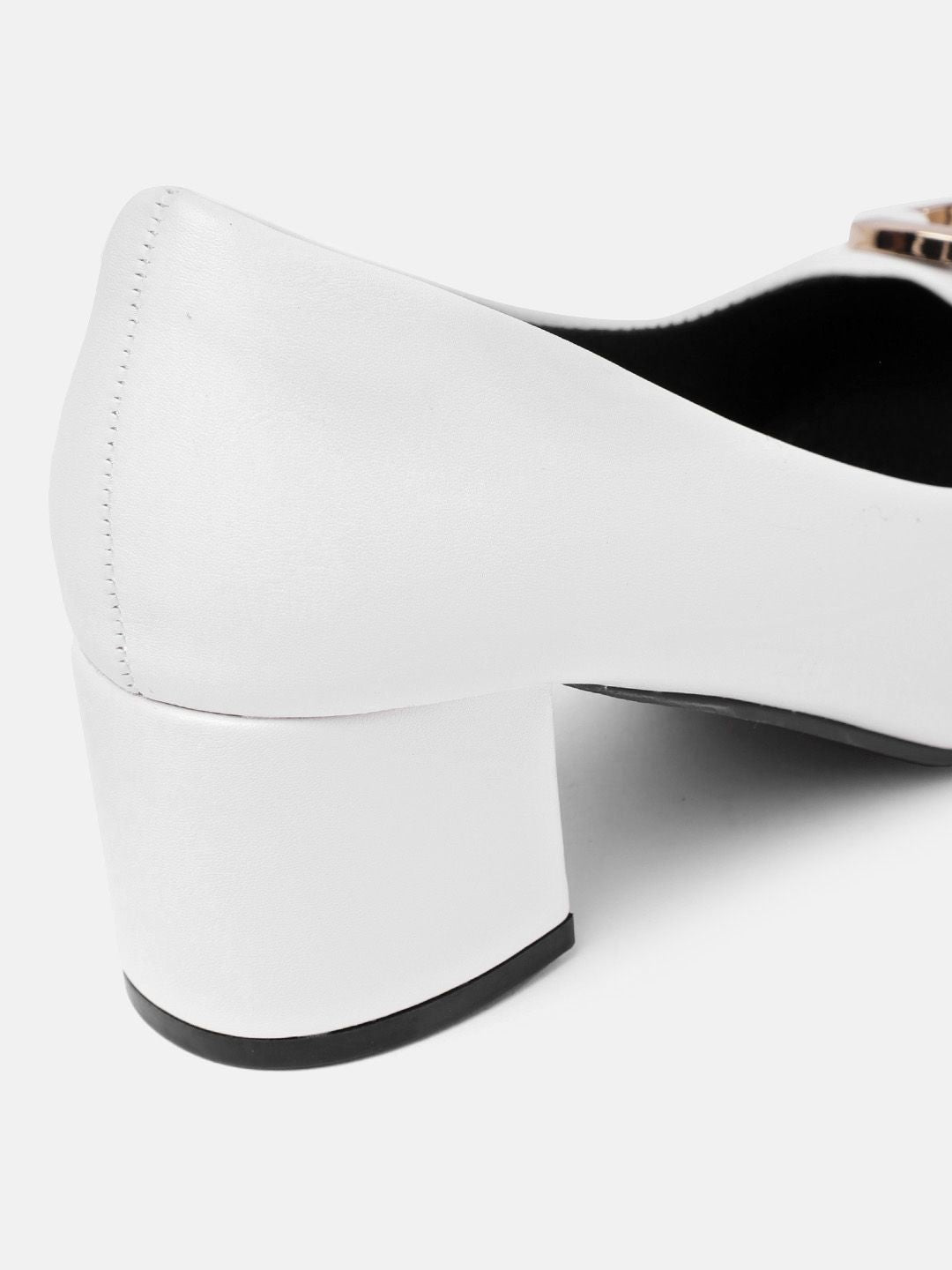 Lino Perros Women Metallic Detail Block Heel Pumps