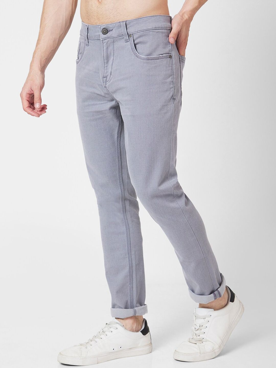 SPYKAR Men Skinny Fit Mid-Rise Clean Look Stretchable Jeans