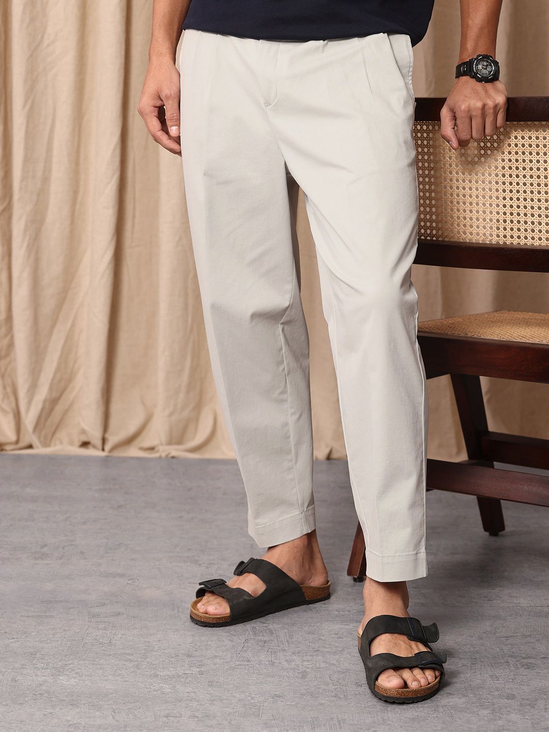 Mr Bowerbird Men Oversized Fit Pleated Korean Pants