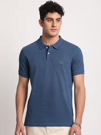 THE BEAR HOUSE Men Solid Slim Fit Cotton Polo Collar T-Shirts