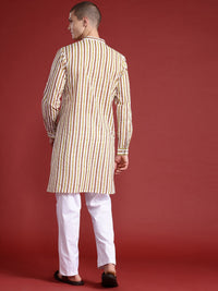 Anouk Pure Cotton Striped Kurta