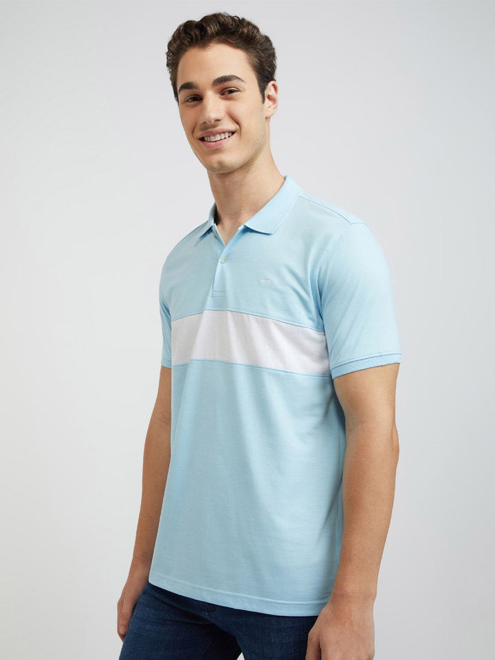 Park Avenue Cotton Rich Striped Polo Collar Slim Fit T-shirt
