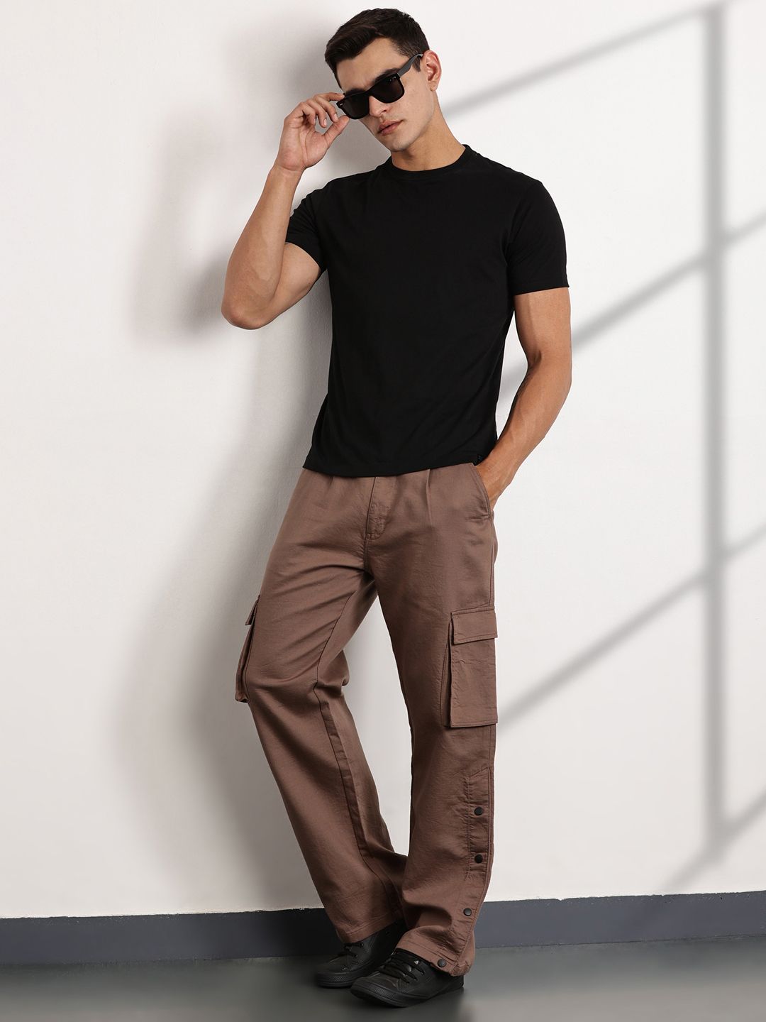 Thomas Scott Men Smart Easy Wash Cargos Trousers