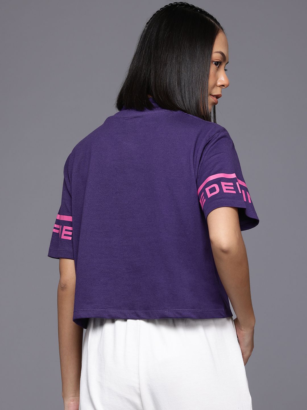 HRX by Hrithik Roshan High Neck Drop-Shoulder Sleeves T-Shirt