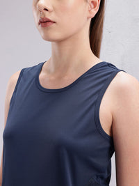 HRX by Hrithik Roshan Women Rapid-Dry Round Neck Training Tshirt with Mesh Detail