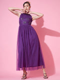 STREET 9 Women Embellished Net Maxi Dress